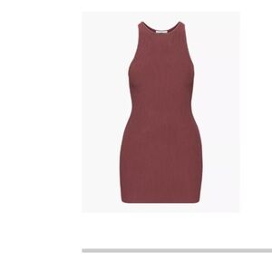 Babaton Burgundy Mini Dress open back